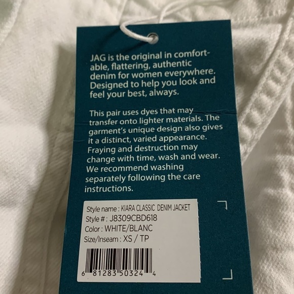 JAG Kiara Classic Denim Jacket Size XS In White - Picture 4 of 12